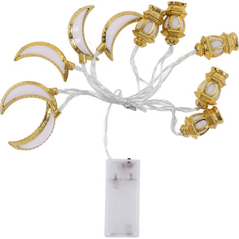 1,5 m lange, 10 LED-Lichterkette in Mondform für Ramadan-Feste – Dekorative Lampe für Partys, Schlafzimmer und Geburtstage (1/5)