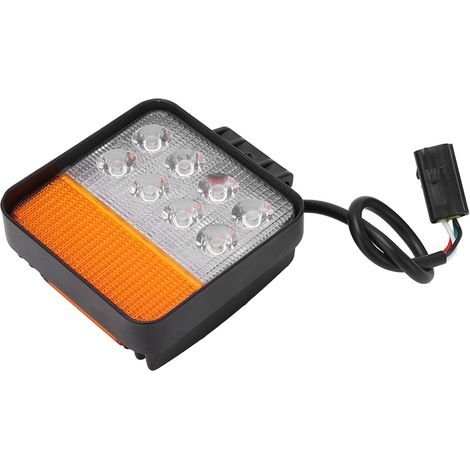Feu remorque LED ultra lumineux carter aluminium anti corrosion carré sécurité remorquage 10-80V DC (1/5)