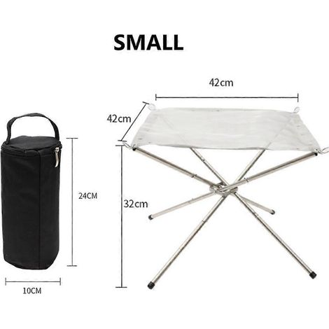 Démontage du support de brasero de jardin/d'extérieur en acier inoxydable pliable, outil de barbecue chaud