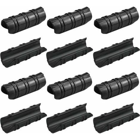 Confezione da 12 clip per serra da 25 mm, resistenti alle alte temperature, per fissare teloni per serre, facili da usare per fissare serre, striscioni, tubi e pellicole - Nero -Crezuo