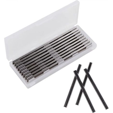 10-teiliges Set Hobelmesser für Elektrohobel, 82-mm-Hobelmesser, passend für Bosch HSS-Hobelmesser (82 x 5,5 x 1,2 mm), für Makita-, Black & Decker-, Bosch-, DeWalt- und Elu-Hobel.