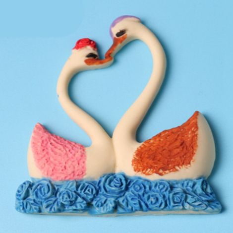 Silikon-Kuchenform, Schwanenpaar-Motiv, DIY-Werkzeug für Desserts, Schokolade und Gebäck, wiederverwendbare Backform (1/5)