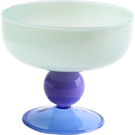 Coupes à glace en verre, coupes à dessert colorées, coupes à salade de fruits vintage en verre sur pied pour les fêtes. (1/5)