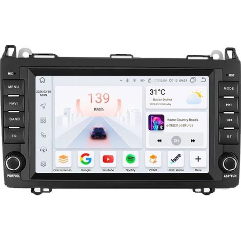 Autoradio, esperienza multimediale, interfaccia touch, compatibile con Mercedes-Benz Classe B200, Sprinter W906, Viano, Vito W639, S8 (8 core - 8G 128G) (1/2)