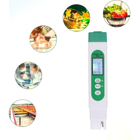 Hochpräzises tragbares Wasserqualitätsmessgerät, Salinometer für Trinkwasser (EC/SG/SALT/TDS/TEMP 5 in 1) (1/5)