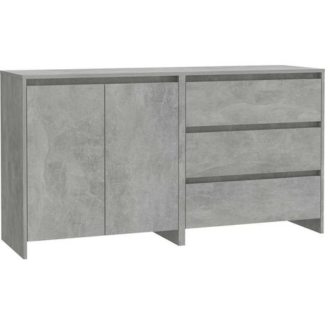 Maison Exclusive - Aparador de 2 piezas madera manufacturada gris (1/5)