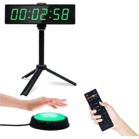 Minuteur de Gym Chronomètre de Fitness avec Bouton Chronomètre, Grand Chronomètre Numérique à Compte à Rebours, avec Support Prise US (1/5)