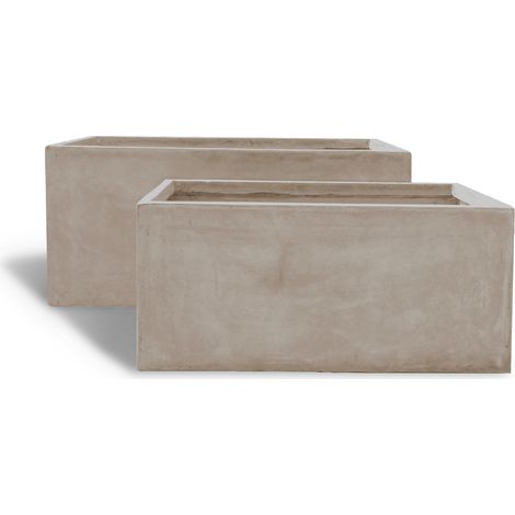 Lot de 2 pots en fibre d'argile, FARO