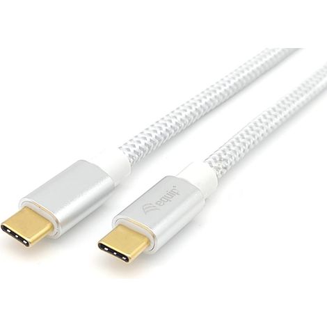 Equip 128355 câble USB USB 3.2 Gen 2 (3.1 Gen 2) 0,5 m USB C Argent, Blanc