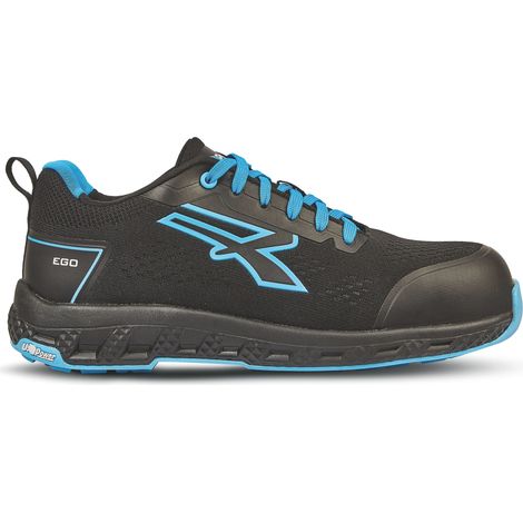U-Power SCARPE ANTINFORTUNISTICA BASSE S1PS HI HRO FO SR RED EGO DEON ESD Col.Nero/Azzurro Mis. 42