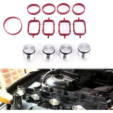 Pièces de modification automobile : Kit de démontage et de réparation des volets anti-vortex BMW (6 pièces + joint d'étanchéité de 33 mm). Comprend 6 volets et un joint d'étanchéité. (1/4)