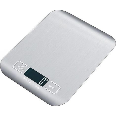 5kg/1g Digital Kitchen Scale, LCD Screen, Stainless Steel, for Home, Jewelry, Snacks, Cooking Tools, Battery (Not Included) (1/4)