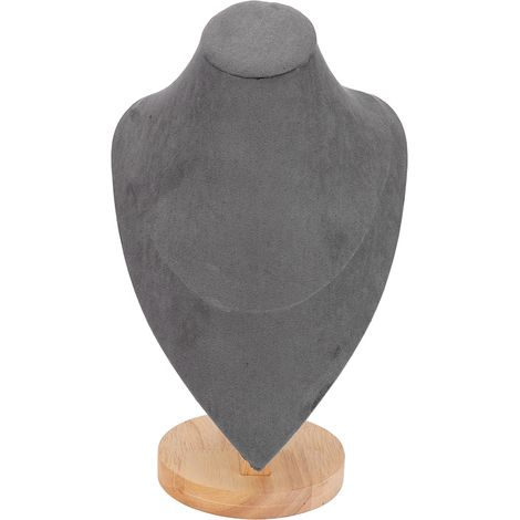 Présentoir à collier stable, base anti-rayures, gris, support de bijoux pour vitrine, magasin, maison (1/5)