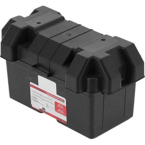 Coffre de batterie universel grand format avec sangle de sécurité, support de rangement pour voiture, camion, bateau, caravane et remorque. (1/5)