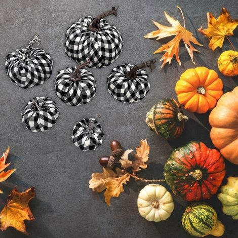 Citrouilles Artificielles pour Décoration d'Automne, Halloween et Thanksgiving (1/5)