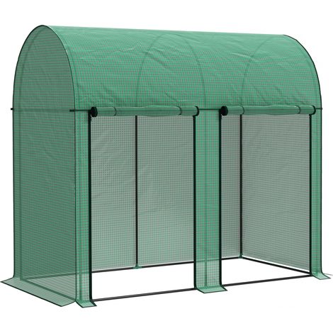 Serre de jardin 2 m² serre à tomates 2 portes acier PE (1/5)