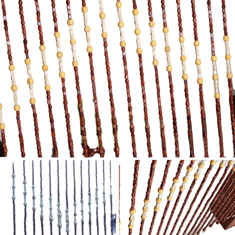 Cortinas de macramé, confeccionadas con bambú y madera, de 2 m x 2,5 m, que realzan la entrada de luz natural, aptas para ventanas de tamaño estándar, ecológicas e inodoras. (1/5)