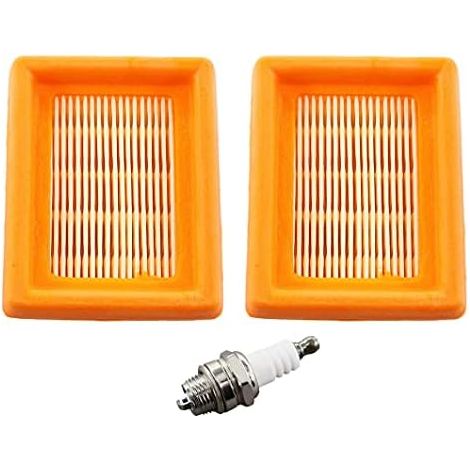 2er Set Luftfilter inkl. Zündkerze für Stihl FS120 FS200 FS250 FS300 FS350 FS400 FS450 FS480 BT120 BT121 BT130 Freischneider 4134 141 0300