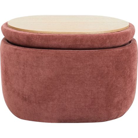Nordlys - Pouf de Salon Table Basse avec Rangement Bois (1/5)