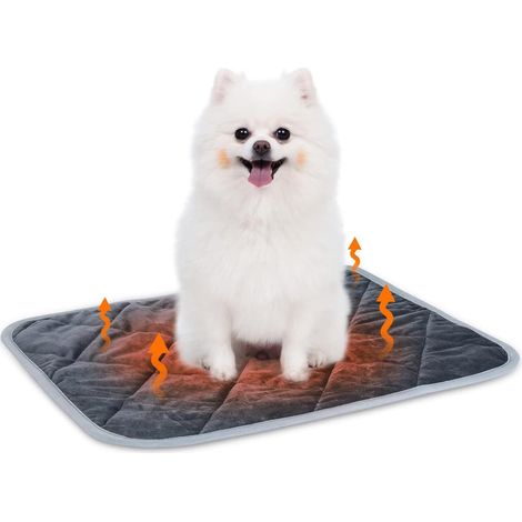 Selbstheizendes Bett für Hunde und Katzen – beruhigende Unterlage für drinnen und draußen – haustierfreundlich – waschbare Heizunterlage (60 x 45 cm) (1/5)
