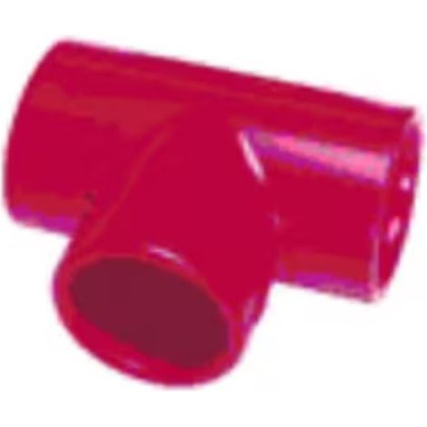 Raccordo T In Abs Rosso Per Tubi Da 21Mm (Notifier Cod. Faa-Te25R)