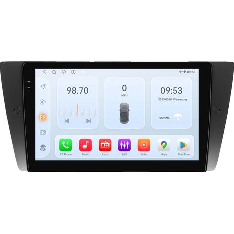 Radio para coche, pantalla táctil, procesador Snapdragon, compatible con BMW Serie 3 2006-12, GPS con IA, 4G, Bluetooth, DSP (no), QS1 AI AHDC2 (1/2)