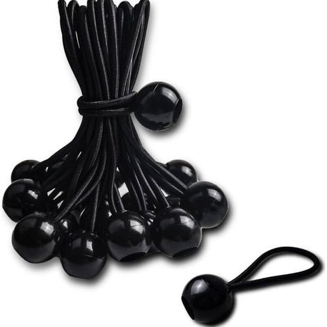 20pcs Cordons Élastiques avec Boules - Lot de 25 cm Tendeurs Universels avec Attaches - Sangle Elastique Résistant Parfaite pour (1/4)
