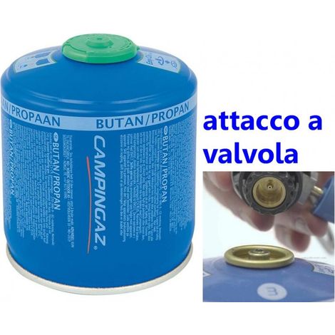 BOMBOLETTA CARTUCCIA A VALVOLA DA 240 Gr GAS BUTANO PROPANO Campingaz