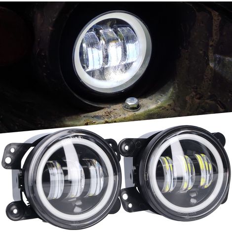 Phares antibrouillard à LED Angel Eyes 30 W pour voitures (1/5)
