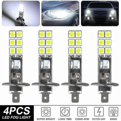 Compatible avec les kits d'ampoules de phares LED ultra-blanches 4 H1 6000K 80W, feux de brouillard/feux de jour, excellente qualité. (1/5)