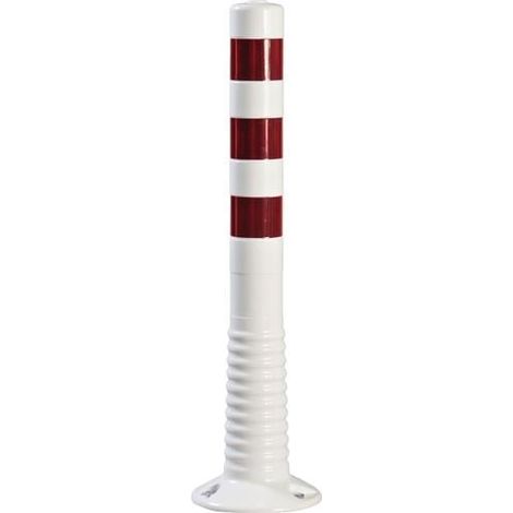 Poste  de  estacionamiento  PU  blanco/rojo  Ø  80  mm  -  12232UV (1/3)