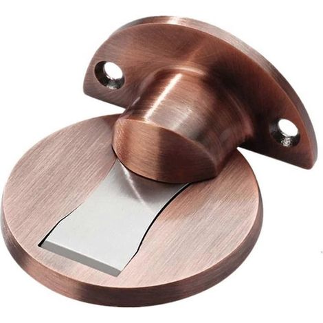 Selbstklebender magnetischer Türstopper zur Bodenmontage, kein Bohren erforderlich, Edelstahl, bronzegrün (1/3)