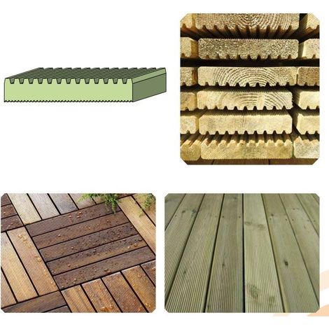 110 decking pino tedesco massello impregnato in autoclave certificato FSC mm19x95x2400 MQ25