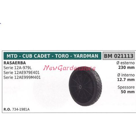 Rueda segadora MTD serie 12A-979L 021113