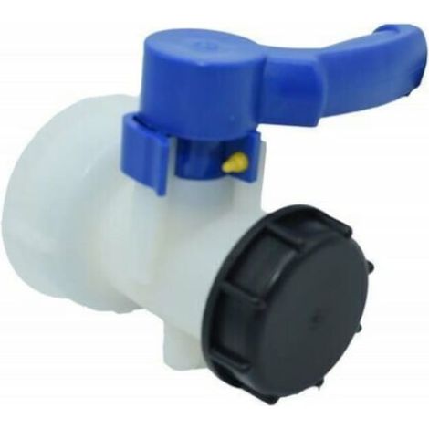 Adaptateur IBC 1000 litres avec vanne papillon en plastique, raccord 2 pouces, robinet pour citerne et réservoir (1/4)
