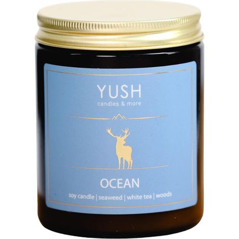 Oceano - Candela profumata in soia con nota marina - YUSH - 180 ml (1/5)