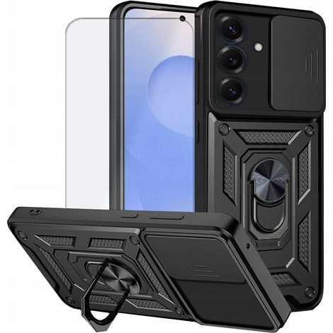 Schutzhülle für Samsung Galaxy S25: CAMERA ARMOR SLIDE RING + GLAS (1/5)