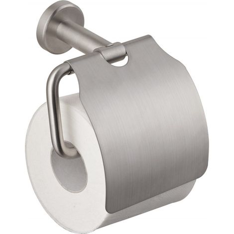 Porta Rotolo da Parete con Coperchio in Acciaio Inox Satinato Nilo (1/2)