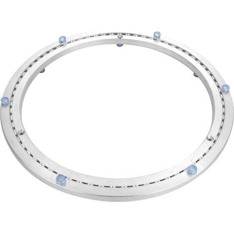 Cuscinetto per piatto girevole in metallo, base girevole rotonda, rotazione a 360°, cuscinetti a sfere a fila singola, per carichi pesanti, ø35cm-Crezuo