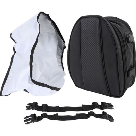 Sac arrière de moto 7,5 L à 10 L, extensible, étanche, look élégant, bagage de voyage avec housse de pluie (1/5)