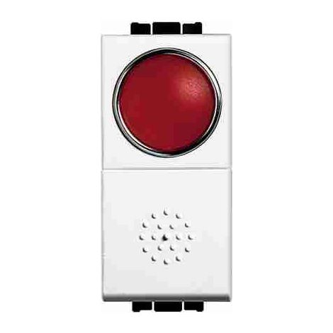 BTIN4038R 1P Botón sin pulsador + portalámparas rojo de 10 A