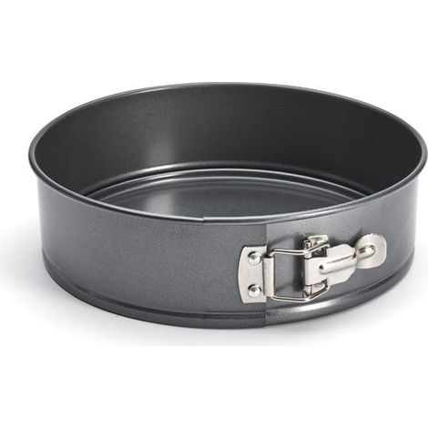 De Buyer Acciaio Antiaderente Stampo Torta con Bordo Rimovibile, 20cm, 4844.20, Inossidabile, Nero, Diametro cm 24 (1/4)