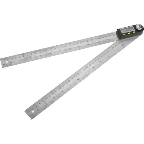 Elektronischer Winkelmesser aus Edelstahl 0–300 mm, digitales Goniometer, Gehrungslehre, Lineal (1/5)