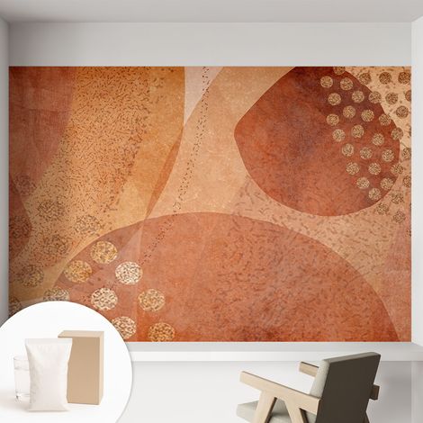 Carta Da Parati - Non Tessuto - Con Colla Inclusa - Per Interni - Ecologica - Con Ingresso - Soggiorno Composizioni terrose 152x104 cm (1/5)