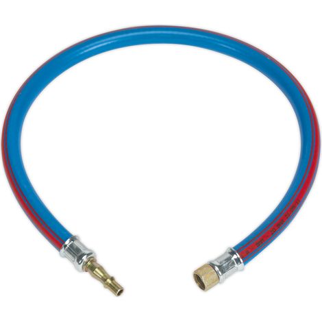 Sealey Air Leader Hose with Tailpiece & 1/4""BSP Union 600mm x 8mm AH2R (1/2)