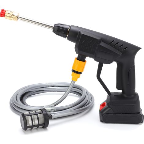 Canon à eau haute pression sans fil 10 batteries lithium, pistolet portable mini outil, 80-240V AC, prise UE, nettoyage puissant. (1/5)