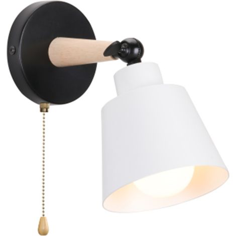 Modern Wall Light E27 Minimalist Retro Wall Sconce Nordic Indoor Wall Lamp White For Bedroom Office Corridor Hallway