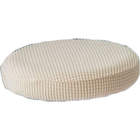 runder Hockerbezug, Stretch-Spandex, für Sitzflächen 30–34 cm, Beige, Küche und Bar (1/4)