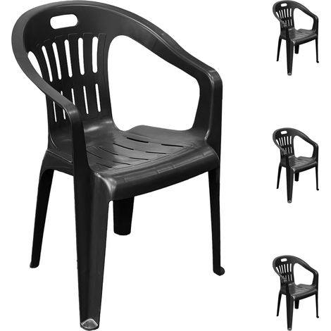 4 Stück Kunststoff Stapelstuhl Mojawo PINONA Anthrazit-MPIO120AN-4 (1/2)