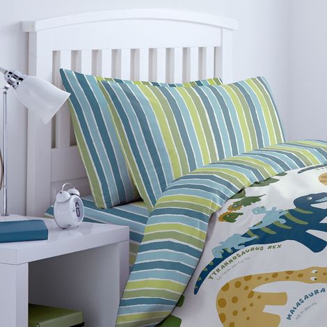Parure de lit avec Housse de Couette 160 x 220 + 50 x 110 cm + Drap-Housse Blanc 90 x 200 cm (1/5)